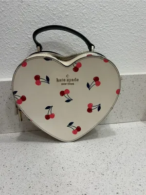 Kate Spade New York Love Shack Cherry Heart Handle Bag- Cream Heart Cherries thumbnail 6