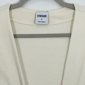 Gymshark Women's Size Small Cream Open‎ Front Long Sleeve Cardigan Sweater Top thumbnail 4