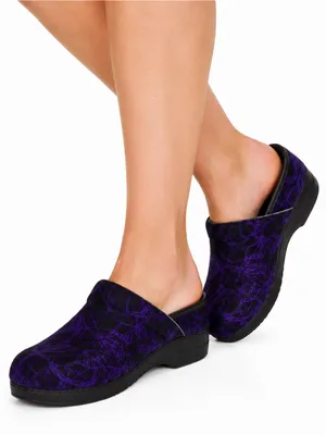 Dansko Professional Wool Clogs 37 Purple Black Nursing Medical Shoes Halloween thumbnail 7