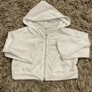 No brand Crop top zipper‎ hoodie. White. Size Small thumbnail 1