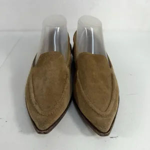 Frye Sz‎ 7.5 Loafer Suede Leather Kenzie Mic Stitch Pointed Toe Shoes Beige Tan thumbnail 5