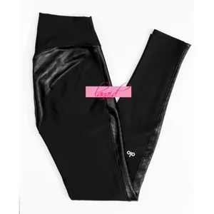 Alo Airlift Winter Warm High-Waist Supermoto Leggings Black Edgy Hi-Rise Leather thumbnail 7