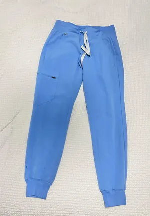 FIGS XXS petite blue joggers scrub pants thumbnail 1