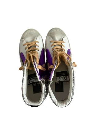 GOLDEN GOOSE Women’s Slide Purple Silver Hi Top Sneakers Size 39 / US 9 thumbnail 11