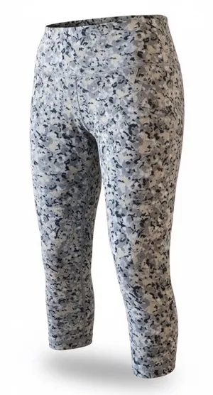 Lululemon Wunder Under Capri Leggings | Size 8 | Gray Camo thumbnail 1