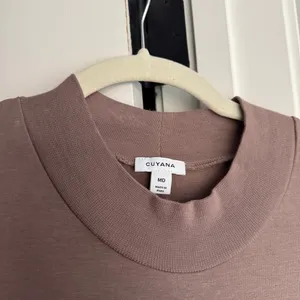 Cuyana French Terry Puff Sleeve Sweatshirt Top‎ Mushroom Tan Pima Cotton thumbnail 4