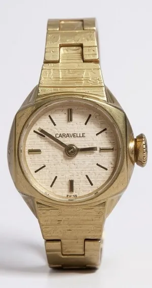 Vintage Caravelle by‎ Bulova Gold Tone Women's Manual Wind Up Watch Swiss Made thumbnail 1