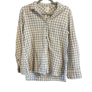J. Crew Women's Boy Fit Gingham Popover 3/4 Shirt thumbnail 2