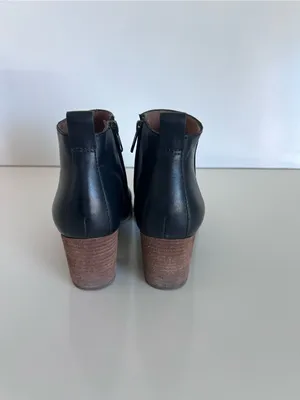 Madewell Women's Brenner Black Block‎ Heel Leather Ankle Booties thumbnail 7