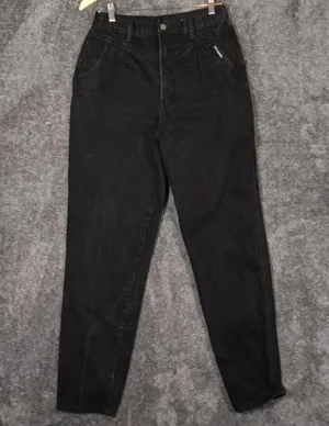 vintage women's jeans rodeo cowgirl black size 28 (13-14) thumbnail 1
