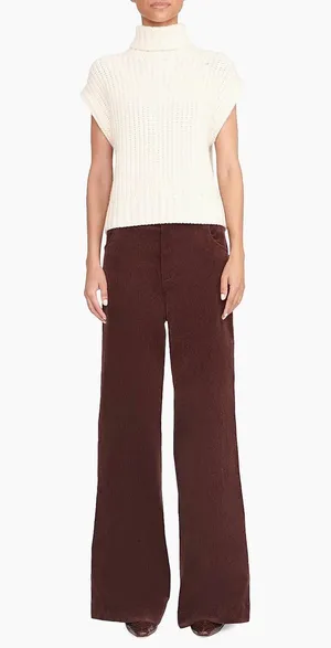 Staud Bette merino wool rib-knit cap sleeve turtleneck sweater size S small NEW thumbnail 18