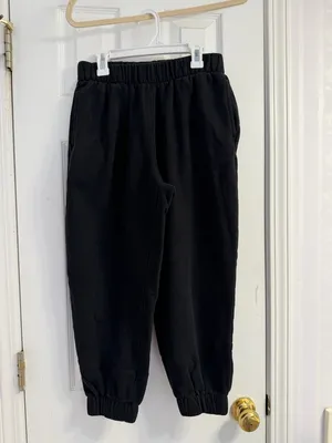 GAP High Rise VintageSoft Relaxed Joggers in black Size: small petite thumbnail 2