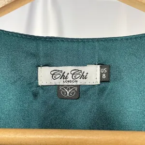 Chi Chi London V Neck‎ Midi Dress in Blue Size 8 thumbnail 2