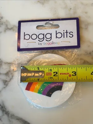 NWT Bogg Bag Bogg Bits Rainbow #155 Charm Accessory Multicolor Rare Gold thumbnail 3