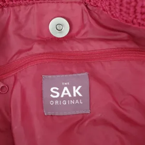 The Sak Original Red Woven Shoulder Bag Purse thumbnail 2
