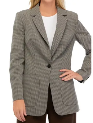 Calvin Klein Notch collar Women's‎ Checkered Blazer Size 6 thumbnail 1