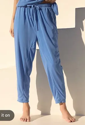 By Anthropologie Blue Modal Drawstring Lounge Trouser Pants XL thumbnail 1