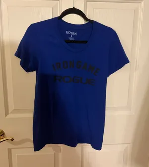 Rogue Women's Iron Game Tee in Blue with Black Logo thumbnail 1