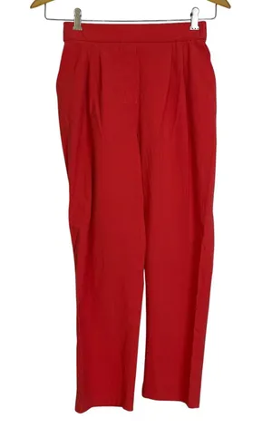 Lululemon Your True Trouser Pants Womens Size 4 Red Pull On Crop Stretch 24" thumbnail 1