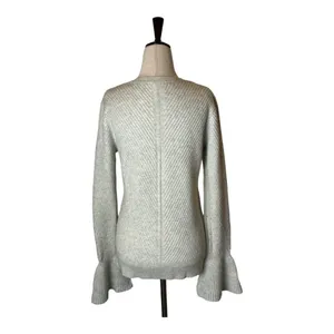 Club Monaco Sweater‎ Women Small Gray Wool Cashmere Blend Bell Sleeve Andreah thumbnail 4