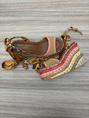 Kurt Geiger Chelsea Scarf Wedge Heel Women EU 37 US 7 thumbnail 2