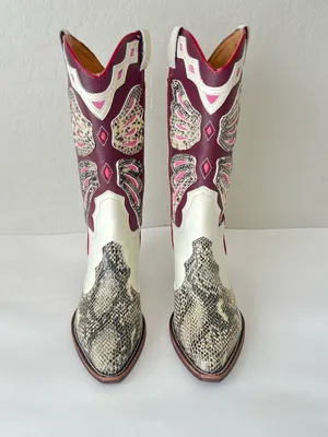 Steve Madden Arroyo butterfly multicolor Print Mid Calf Cowgirl Boots NEW 9.5 thumbnail 7