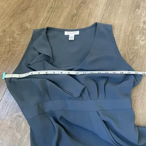 Motherhood Maternity Blue Sleeveless Faux Wrap Dress ~ Ruffle Detail ~ Size S thumbnail 13