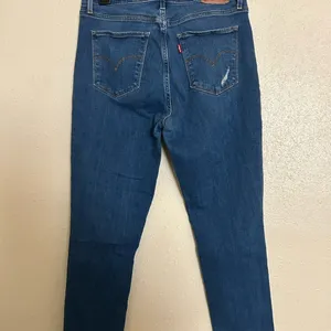 Levis Blue Skinny Jeans with Distressed Details thumbnail 5