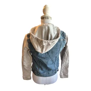 Levi's Denim Jacket XS Pink Heathered Hoodie & Sleeves thumbnail 3