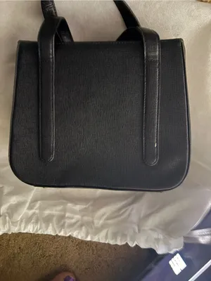 MCM Black Leather Satchel with Gold Hardware thumbnail 2