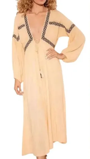 Raga Yellow LongSleeve Oversized Maxi Dress(Size Small) thumbnail 1