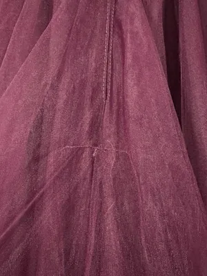 La FEMME 30334 Corset Sheer Bodice Tulle A-Line Gown In Dark Berry 4 FLAW thumbnail 7