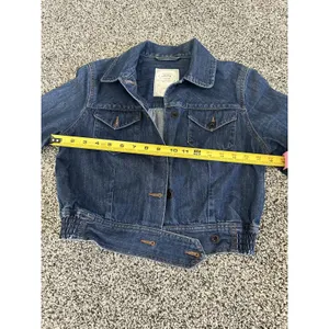 Levi's dark wash denim peplum jacket M thumbnail 6