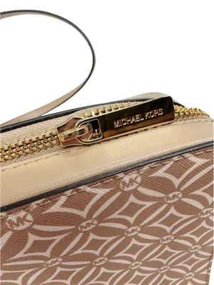 (RB) $198 RARE Michael Kors Jet Set Large EW Crossbody Bag Camel w/Gold Hardware thumbnail 6