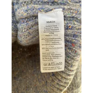 Madewell Wool Silk Cardigan Speckled Blue Quiet Luxury Parisian Scandi‎ Academia thumbnail 6