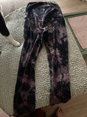 New Lululemon Align HR Crop 23" Diamond Dye Graphite Grey Pink Pastel Size 4 thumbnail 1