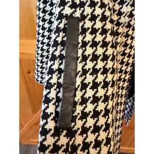 Vintage Apt. 9 Black White Houndstooth Lined Wool Blend Coat READ Size Large (64 thumbnail 10