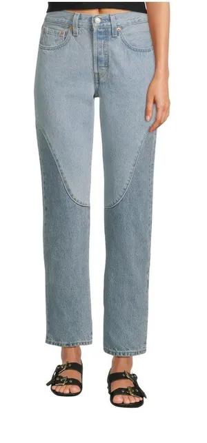 NWT Levi's Womens 501 Button Fly Jeans 94417268 County Fair Blue 26x30 thumbnail 1