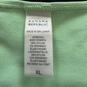 Banana Republic Lace Trim Cami Tank XL‎ Mint Green Stretch Lingerie Top thumbnail 9
