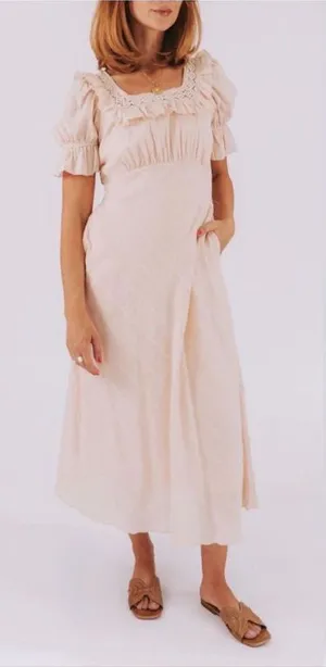 NWT Free People fine line dress peach size large‎ thumbnail 1