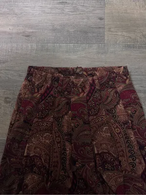 VINTAGE • Orvis • Midi Skirt • Size 6 • Paisley Print • Brown thumbnail 5