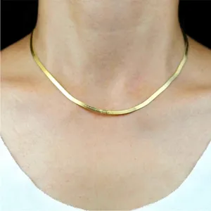 NEW Unisex 2mm‎ Gold Filled Layering Herringbone Chain Necklace 18-20” thumbnail 7