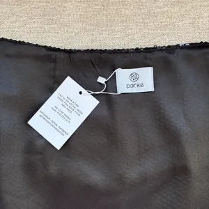 NWT Parke Black Sequin Mini Skirt Small Sparkly Party Night Out Whimsy Goth Glam thumbnail 2