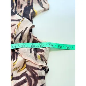 bar III Mini Dress Sz‎ 6 Pink Abstract Animal Print Ruffle Flutter Party thumbnail 7