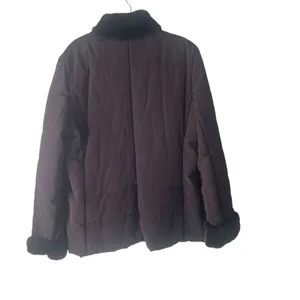 Jones New York Size XL Chocolate Brown Faux‎ Fur Lined Winter Coat thumbnail 6