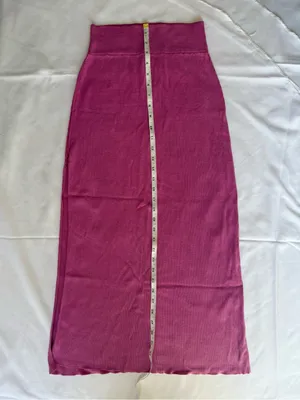 Free People x Revolve Pink Skyline Ribbed Midi Skirt Size XS thumbnail 9