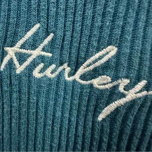 Hurley Ribbed Turquoise Long Sleeve Hooded Cropped Shirt Kangaroo Pocket Medium thumbnail 13