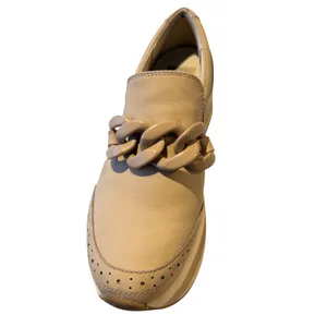 Dolce Vita Nude Beige Platform Chain Loafers Womens 7.5 Wingtip Chunky Shoe thumbnail 5