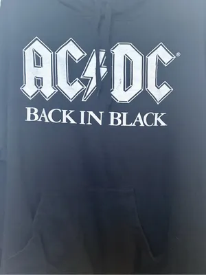 AC/DC Black Tee with White Logo Print thumbnail 2