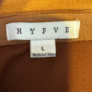 1420 | Hyfve Western Faux Suede Snap‎ Front Shacket Shirt Cognac Brown Womens L thumbnail 6